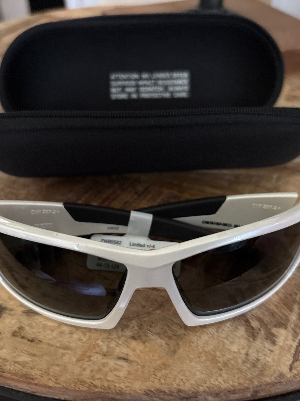 NWT DVX Next  Wiley X Wrap white & black Polarized sunglasses